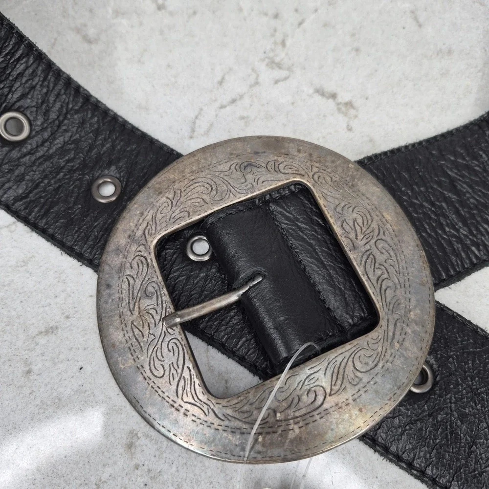 Elite Vintage Women's Belt 5825 Size M Black‎ Leather USA